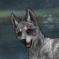 Red eyes lots markings Headshot